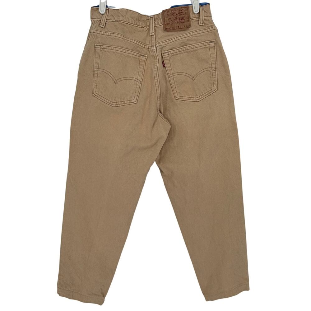 VTG Levis 551 Womens sz 12 MED Beige Cotton Made in USA Relaxed Tapered Fit - Picture 3 of 13